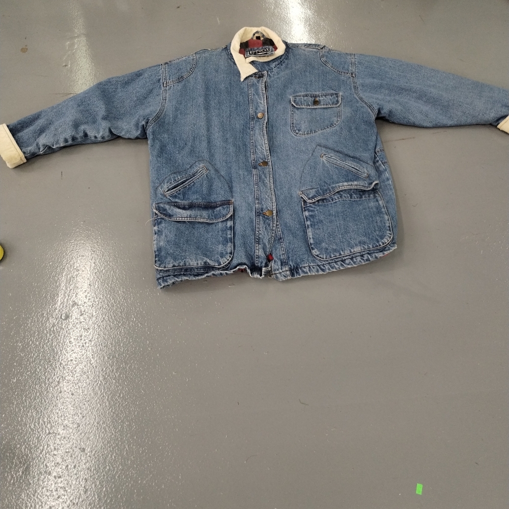 Spencer Douglas Flannel Lined Denim Coat VINTAGE